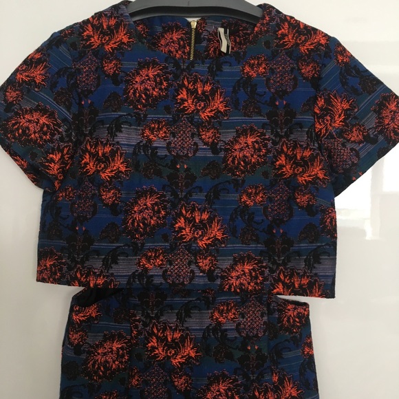 Topshop Embroidered Dress Sz 2 - Picture 2 of 5